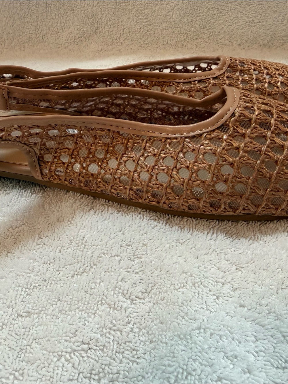 Brown Woven Slingback Flats Weave Pattern Bundle shoes for bigger discounts :) - Picture 3 of 7